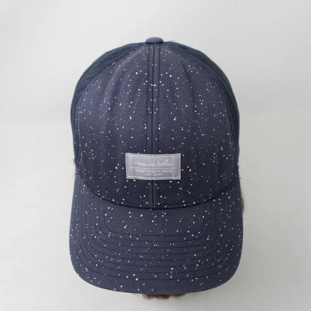 Travis Mathew Trucker Hat Mens Snapback‎ Blue w/White Specks Mesh Back Golf Cap